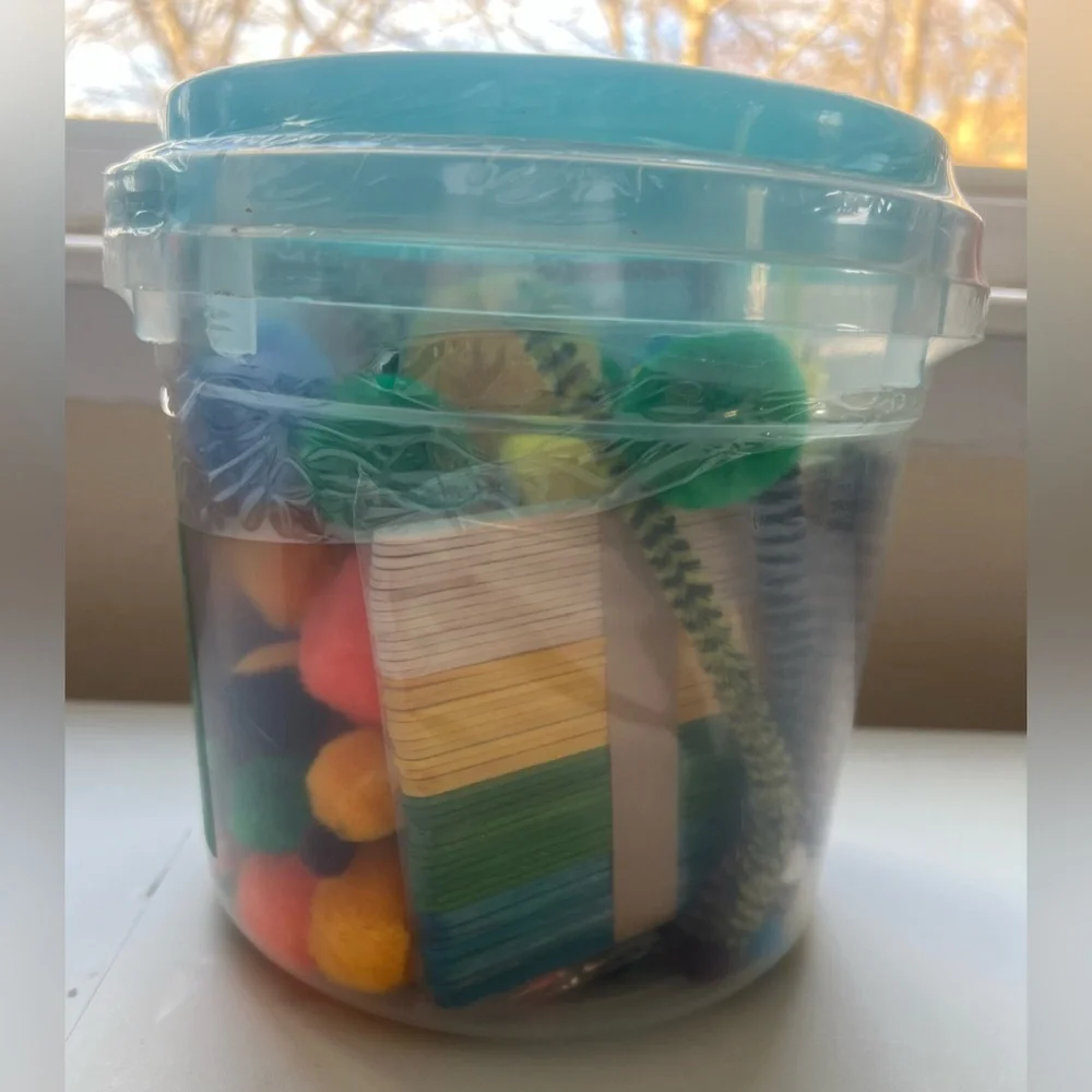 273pc Jungle Bucket of Crafts - Mondo Llama™: DIY Art Kit, Includes Pom Poms